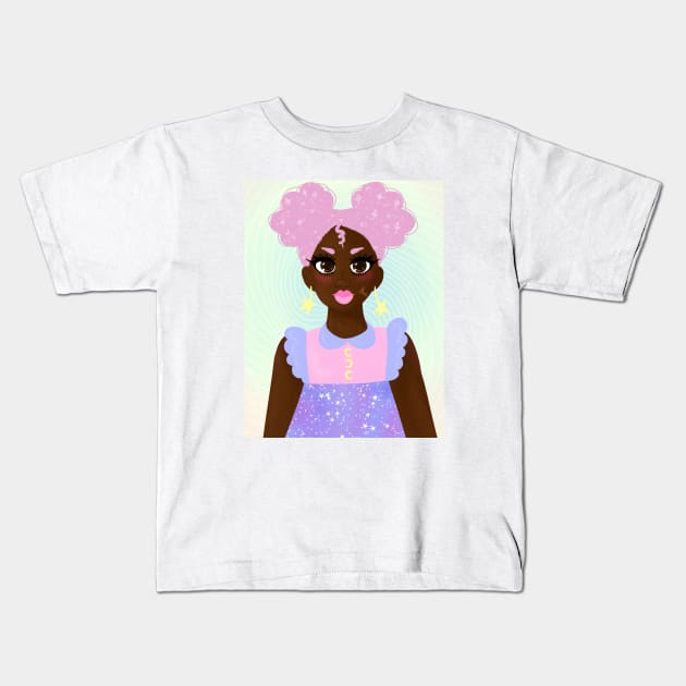 Cute Magical Girl Kids T-Shirt by ShinyBat